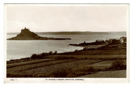 Ref 1373 - Early Real Photo Postcard - St Michael's Mount Marazion Cornwall - St Michael's Mount