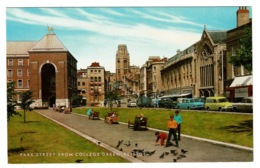 Ref 1373 - J. Salmon Postcard - Park Street & Cars From College Green Bristol - Bristol