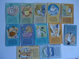 ISRAEL PHONECARDS USED SET  12 ZODIAC - Dierenriem