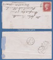GREAT BRITAIN 1871  LETTER/COVER  INSPECTOR OF POOR  Id. RED PLATE 127 GLASGOW TO DUNOON  S.G 43/44 - Covers & Documents