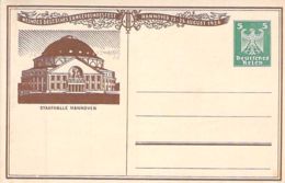 PP81 31/03 Hannover Stadthalle  Ganzsache Blanc Deutsches Reich - Private Postal Stationery