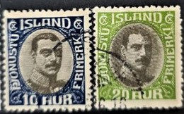 ICELAND - Canceled - Sc# O43, O45 - 10a 20a - Used Stamps