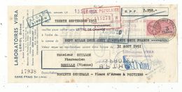 Lettre De Change , 1951 , Laboratoires VIFRA ,  Loriol ,Drôme ,  Frais Fr 1.65 E - Letras De Cambio