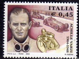 ITALIA REPUBBLICA ITALY REPUBLIC 2004 ACHILLE VARZI PILOTA € 0,45 MNH - 2001-10:  Nuovi