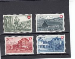 Suisse - Année 1948 - Neuf**  - Fête Nationale - N°Zumstein 38/41** - Métiers Et Maisons Suisse - Unused Stamps