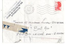 C1  1989 Lettre Avec Cachet De La Poste  Objet Endommagée....... - Unfallpost