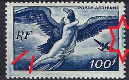 FRANCE Aériens 1946: Le Y&T 18,  Neuf** , Variété ''taches Bleues  Dans Les Marges'' - Oblitérés