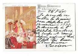 ROMA ROME (Italie) Carte Publicitaire Hotel Giannelli Lengyel Propriétaire Anno Santo 1900 - Cafes, Hotels & Restaurants