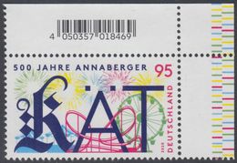 !a! GERMANY 2020 Mi. 3547 MNH SINGLE From Upper Right Corner - Fair "Annaberger Kät" - Ungebraucht