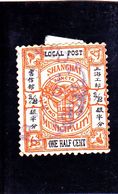 REPUBLIC Of CHINA---SHANGHAI 1/2c LOCAL POST VF USED - Oblitérés