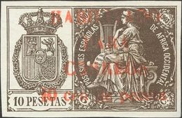 **26P. 1904. 10 Cts Sobre 10 Pts Castaño (leve Defecto). MAGNIFICO Y RARO. Edifil 2018: 1.775 Euros - Andere & Zonder Classificatie