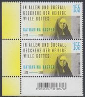 !a! GERMANY 2020 Mi. 3548 MNH Vert.PAIR From Lower Left Corner - Katharina Kasper, Founder Of Religious Congregation - Unused Stamps