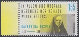!a! GERMANY 2020 Mi. 3548 MNH SINGLE W/ Left Margin - Katharina Kasper, Founder Of Religious Congregation - Neufs