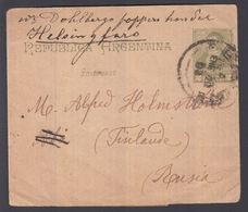 1894. ARGENTINA. Wrapper  2 CENTAVOS Inpresos From BUENOS AIRES ENE 22 92 To Finland,... () - JF362411 - Lettres & Documents