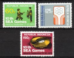 Indonesia, 1979, Sports Games, MNH, Michel 936-938A - Indonésie