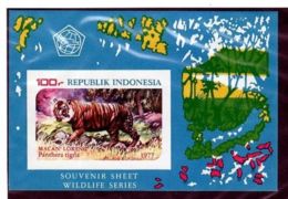 Indonesia, 1977, Tiger, Nature Conservation, MNH, Michel Block 25A - Indonésie