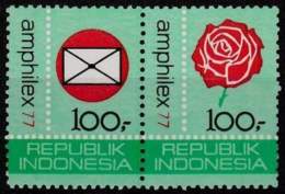 Indonesia, 1977, Amphilex Stamp Exhibition, MNH, Michel 871-872A - Indonésie