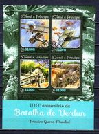 Bataille De Verdun Saint Thomas Et Prince 2016 (23) Série Complète Yvert N° 5223 à 5226 Oblitérés Used - WW1 (I Guerra Mundial)