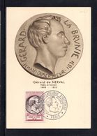 " GERARD DE NERVAL " Sur Carte Maximum De 1955. Ed° Bourgogne. Obl. Paris. N° YT 1043. Parfait état. CM - 1950-1959