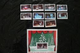 Nicaragua 1977 MINT Set 10 Stamps - Opera Nut Cracker Christmas Dance Music Plus Sheet Block A04s - Kennedy (John F.)