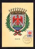 " ARMOIRIES DE NICE " Sur Carte Maximum De 1958. N° YT 1184. Parfait état. CM - 1950-1959