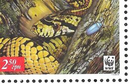 UKRAINE 2002 MiNr. 502c - 505c WWF REPTILES Insects European Ratsnake ( Leopard Snake ) 4v MNH ** 3.50 € - Altri