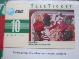 Holiday Greetings TeleTicket Card, Merry Christmas, Mint In Envelope - AT&T