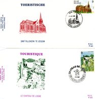 2328/31 (série Complète) - 4 Fdc Cachets 24-6-1989 Izegem - Vieuxville - Antoing - Lokeren (2 Scan) - 1981-1990