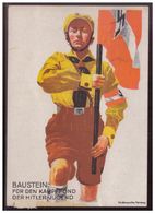Dt- Reich (008052) Seltene Propagandakarte, Baustein Für Den Kampffond Der Hitlerjugend, Gelaufen Mit Vignette, 2.Wahl - Covers & Documents
