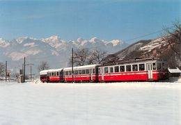 Aigle - Ollon - Monthey - Champéry - Ligne De Chemin De Fer - Automotrice BDe 4/4 111 Wagon D 41 - Ollon