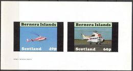 {B239} Aviation Helicopters Sheet Of 2 Imperf. MNH** LABEL Cinderella !! - Vignettes De Fantaisie