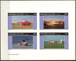 {B271} Aviation Helicopters Sheet Of 4 Imperf. MNH** LABEL Cinderella !! - Fantasy Labels