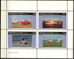 {B272} Aviation Helicopters Sheet Of 4 MNH** LABEL Cinderella !! - Vignettes De Fantaisie