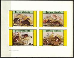 {B277} Fauna Animals Mouses Sheet Of 4 Imperf. MNH** LABEL Cinderella !! - Vignettes De Fantaisie