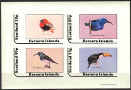 {B286} Birds III Sheet Of 4 Imperf. MNH** LABEL Cinderella !! - Fantasy Labels