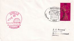 Germany 1971 Cover; Space Weltraum Espace: Apollo 15 Moon Landing;   Institiut For Scace Research Bochum; Keppler - Autres & Non Classés