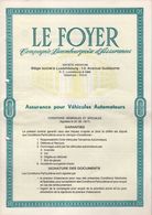 Police D'assurance Pour Véhicules Automoteurs Le Foyer (Luxembourg) - Banco & Caja De Ahorros