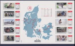 Denmark 2010 Cycling Post Danmark Rundt Selfadhesive Stamps ATM Alike Souvenir Sheet MNH/** (LAR-H49) - Ciclismo