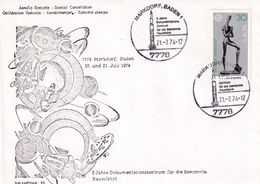 Germany 1974 Cover; Space Weltraum Espace: 5 Years Of First Moon Landing; Europa Cept Sculpture - Otros & Sin Clasificación