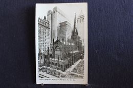 E-261 / Etats-Unis  NY - New York ,  Trinity Church At Broadway And Wall Street New York City / Circule - Broadway