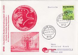 Germany 1972 Cover; Space Weltraum Espace: Apollo 17 Cernan, Evans, Schmitt - RED; Tracking; DFVLR; Europa Cept - Autres & Non Classés