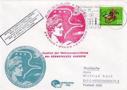 Germany 1972 Cover; Space Weltraum Espace: Apollo 17 Cernan, Evans, Schmitt - RED; Research Institute Observatory Bochum - Other & Unclassified