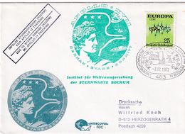 Germany 1972 Cover; Space Weltraum Espace: Apollo 17 Cernan, Evans, Schmitt  GREEN Research Institute Observatory Bochum - Autres & Non Classés