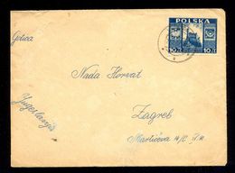 POLAND - Envelope Sent From Poland To Zagreb (Yugoslavia). Nice Franking With Imperforate Stamp. - Andere & Zonder Classificatie