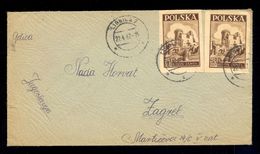 POLAND - Envelope Sent From Lignica To Zagreb (Yugoslavia) 1947. Nice Interesting Franking - Andere & Zonder Classificatie