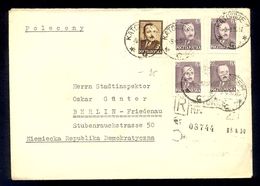 POLAND - Envelope Sent By Registered Mail From Katowice To Berlin 1950. - Andere & Zonder Classificatie