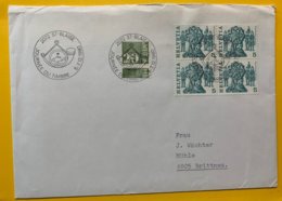 10187 - Timbre De Rouleau No 484 20ct Erreur Découpage Décalé Sur Enveloppe Journée Du Timbre St-Blaise 1980 - Coil Stamps
