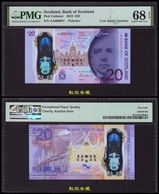 Scotland，Bank Of Scotland £20 (2020), Polymer, AA Prefix + Low Number, Commemoraitve Charity Note, PMG68 - 20 Pounds