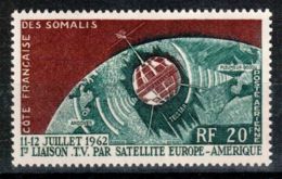 Somali Coast, French, 1963, Space, Telstar Satellite, Television Broadcast, MNH, Michel 349 - Other & Unclassified