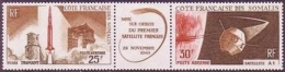 Somali Coast, French, 1966, Space, Satellite A1, Rocket, MNH Strip, Michel 371-372 - Non Classés